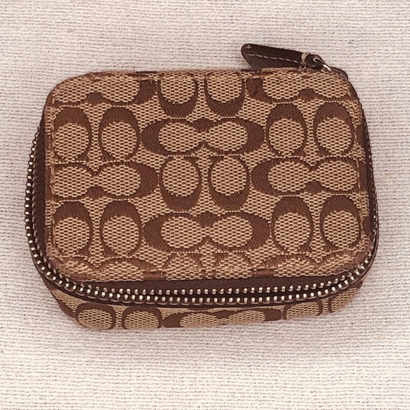 Coach Handbags - Coach Brown and Tan Pill Case